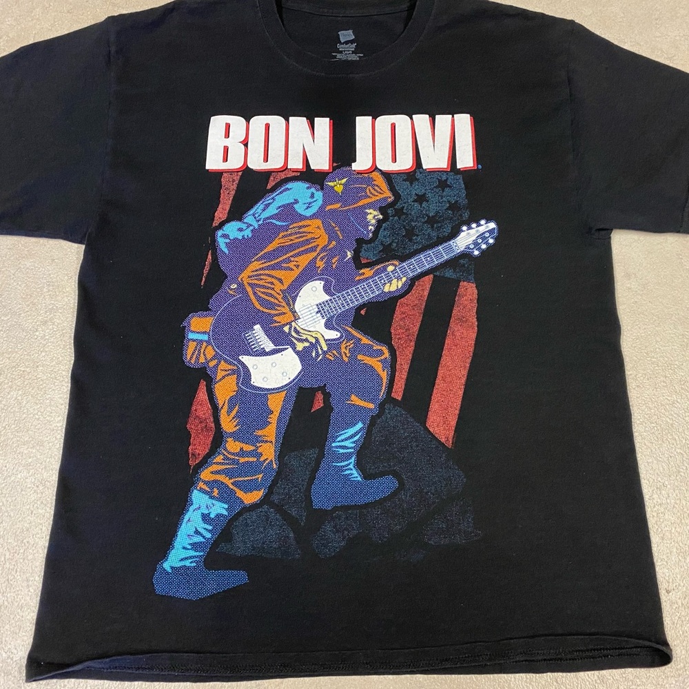Bon Jovi Men's Large T-Shirt Because We Can Licensed 2013 Tour Band Merch